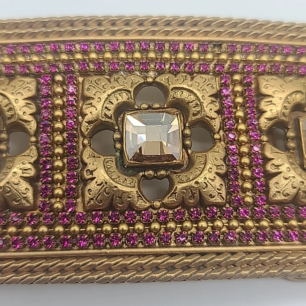 Virgins, Saints & Angels Gothic Revial Belt Buckle w Swarovski Crystal Accents!